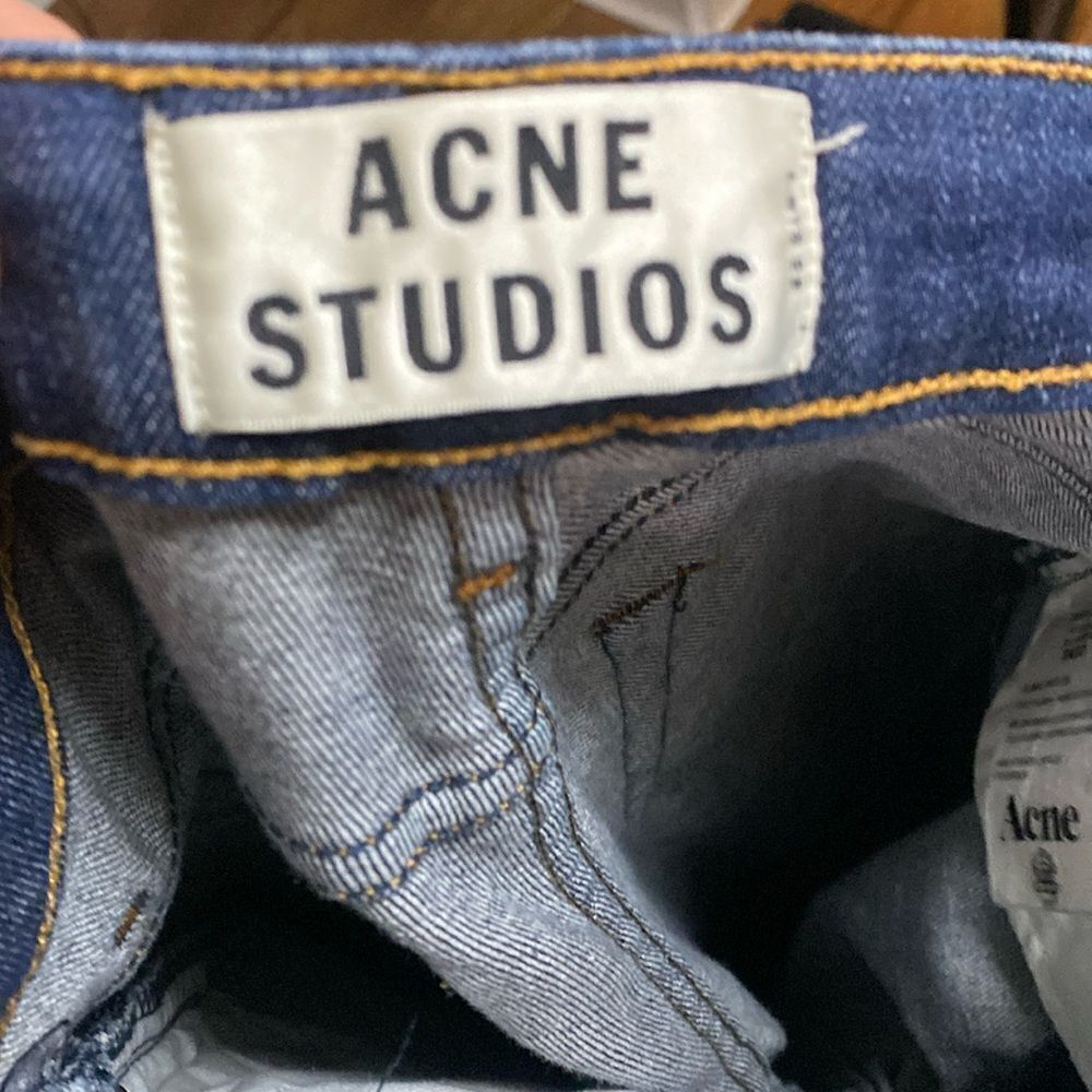 Acne Studios Flex S Raw Denim Jean in Dark Wash - Picture 7 of 10